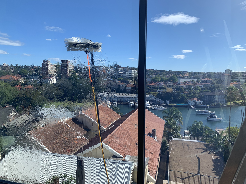 clear views and sunny skies looking through clean windows