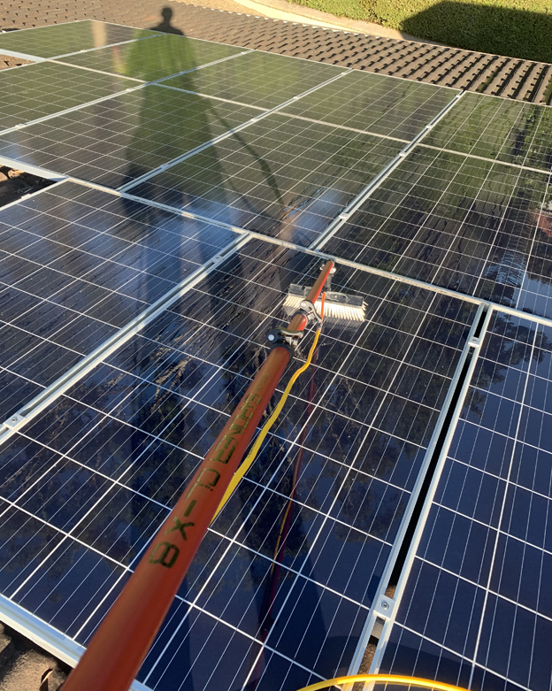 cleaning solar panels